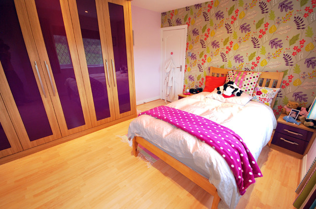 Langley Interiors Case Study Teenagers Purple High Gloss Bedroom