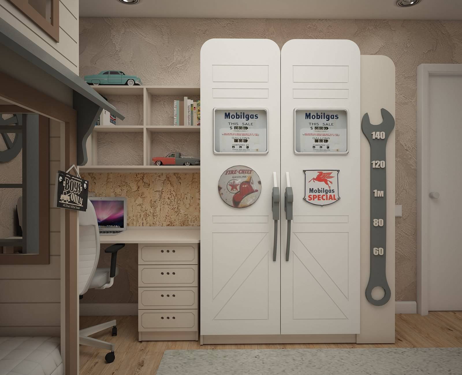 Комната для мальчика в стиле гараж