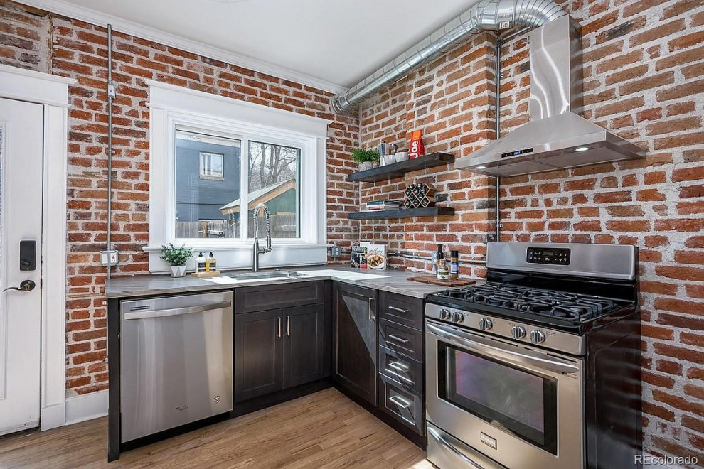 Kitchen - transitional kitchen idea in Denver