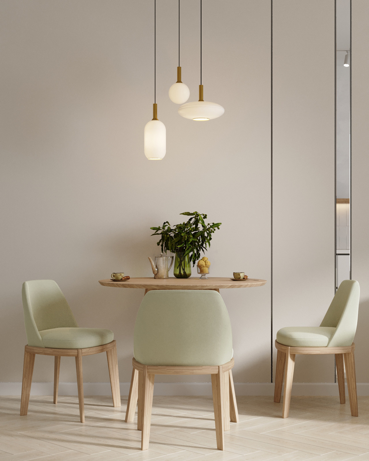 Дизайн-проект квартиры, площадью 59,25 м2, мкр Северный, жк Риф