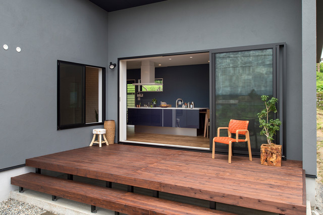 HIRAYA － 平屋 － asiatico-terraza-y-balcon