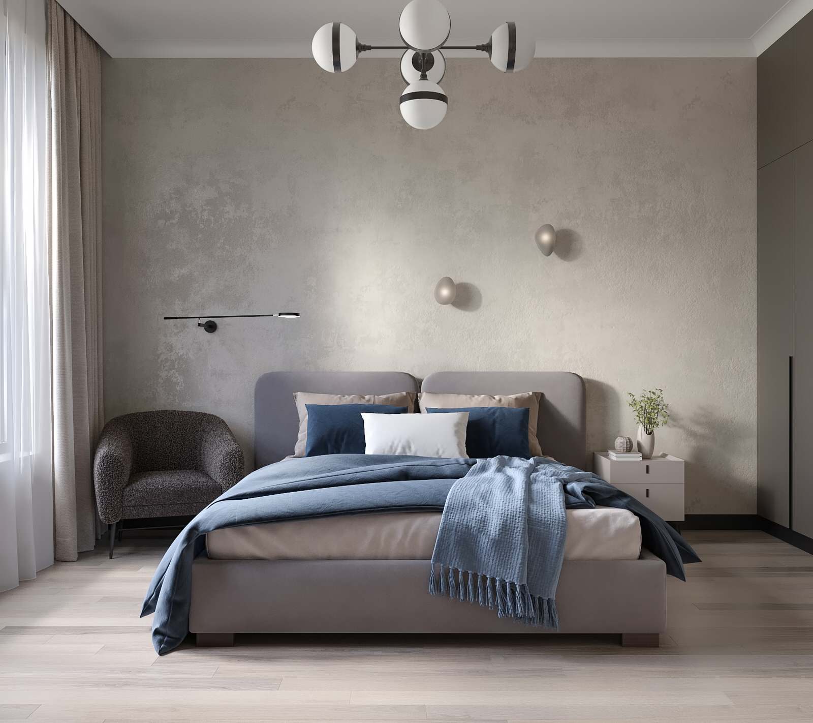 ЖК Серебряный Парк. Гостевая спальня