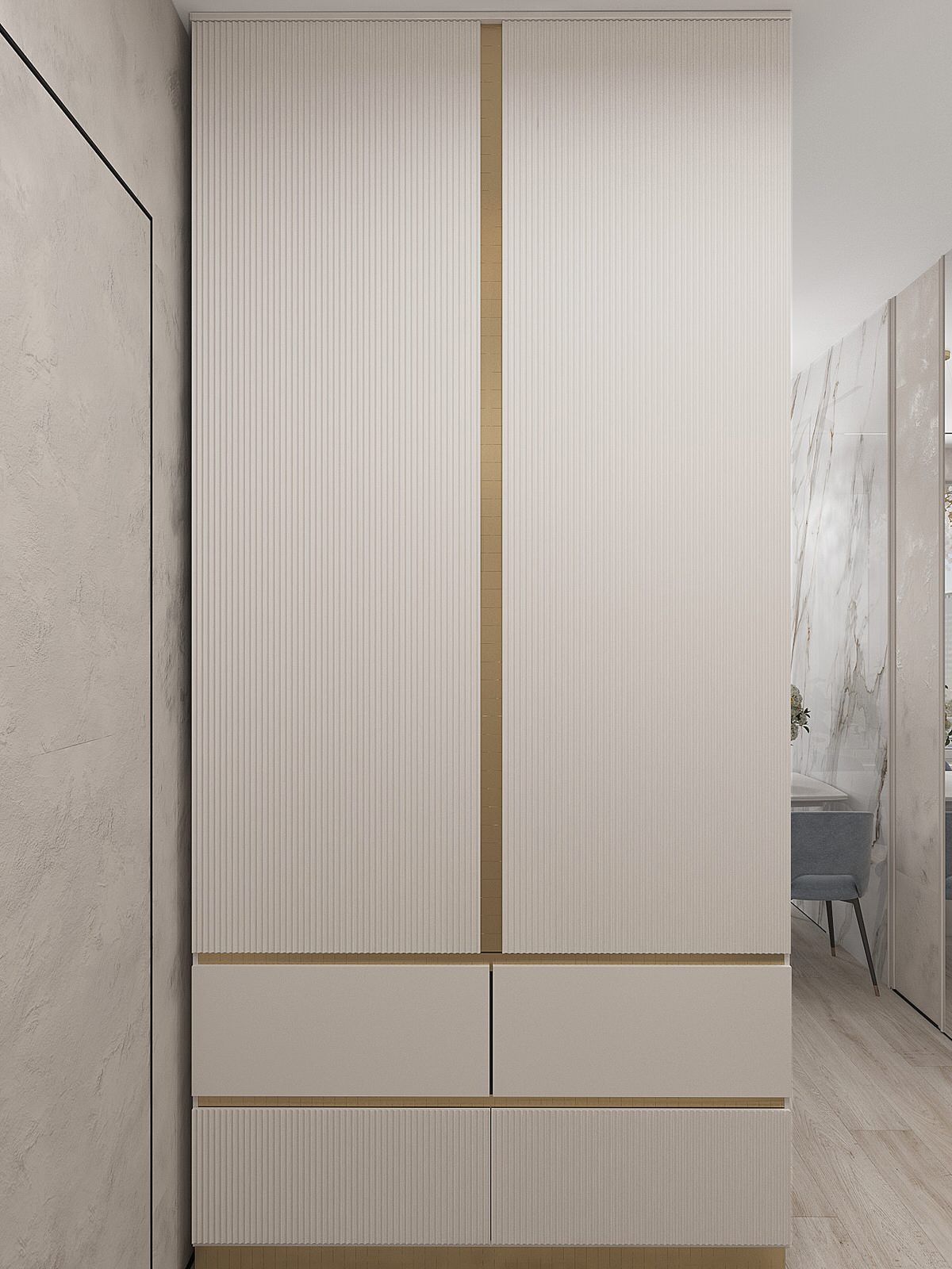 Пространство для семьи с двумя детьми. Москва, ЖК Западный порт