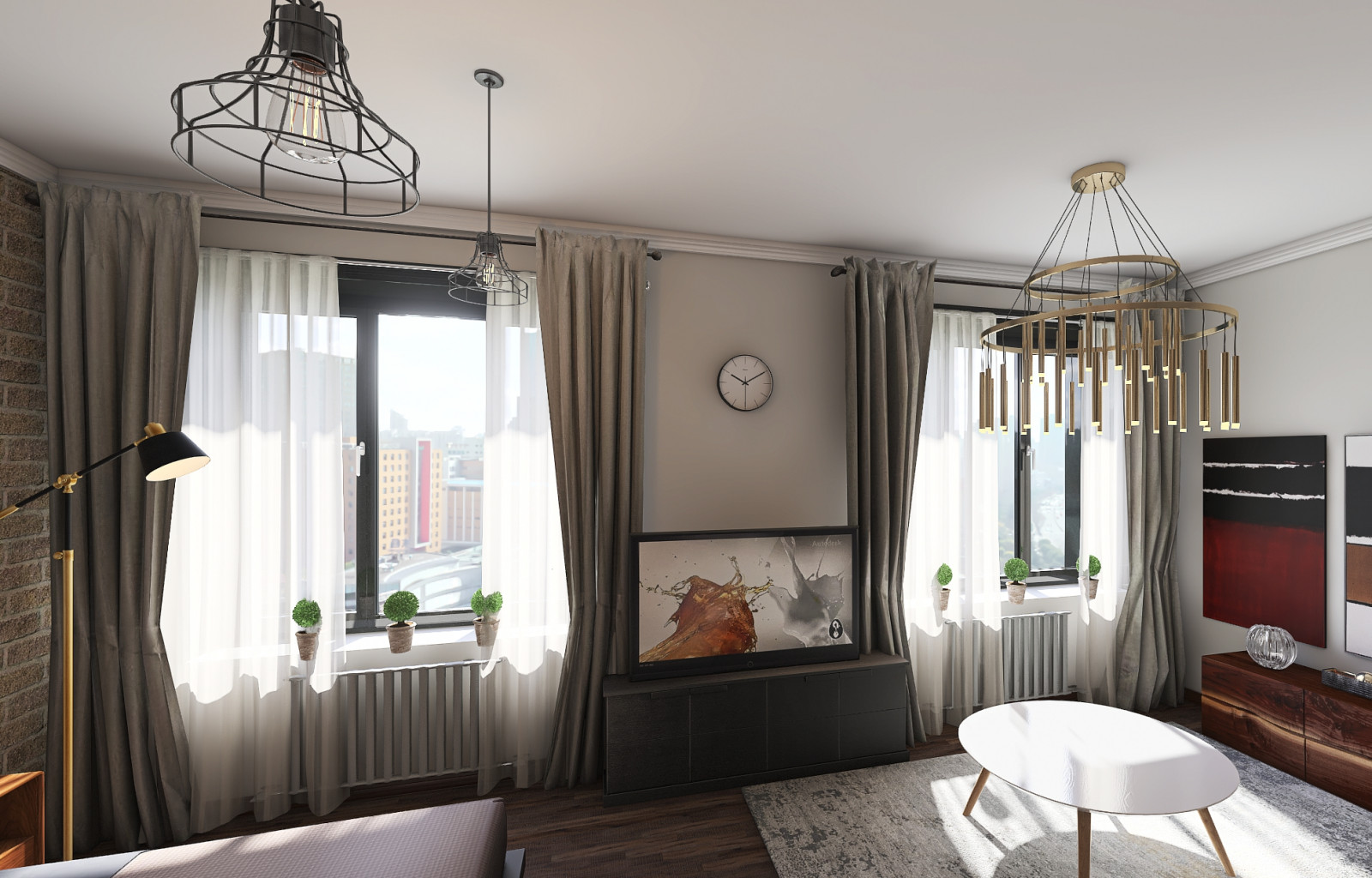 Скандинавский стиль в интерьере студии