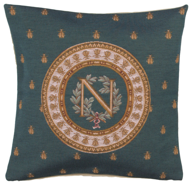 Blue Napoleon European Cushion Cover, H 18" x W 18" Contemporary