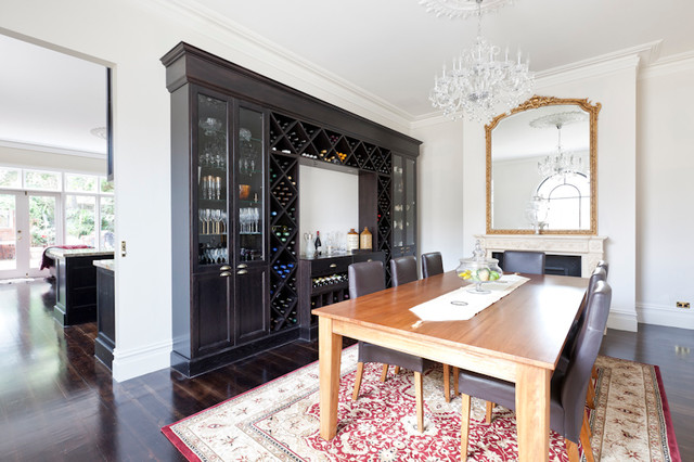 Wine Rack And Liquor Cabinet Traditional Dining Room