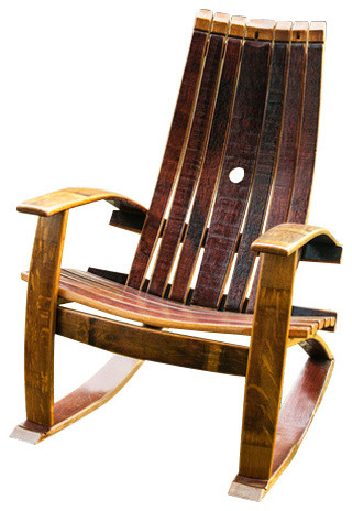 Wine Barrel Rocking Chair - Rustic - Rocking Chairs - by Wine Barrel Chairs