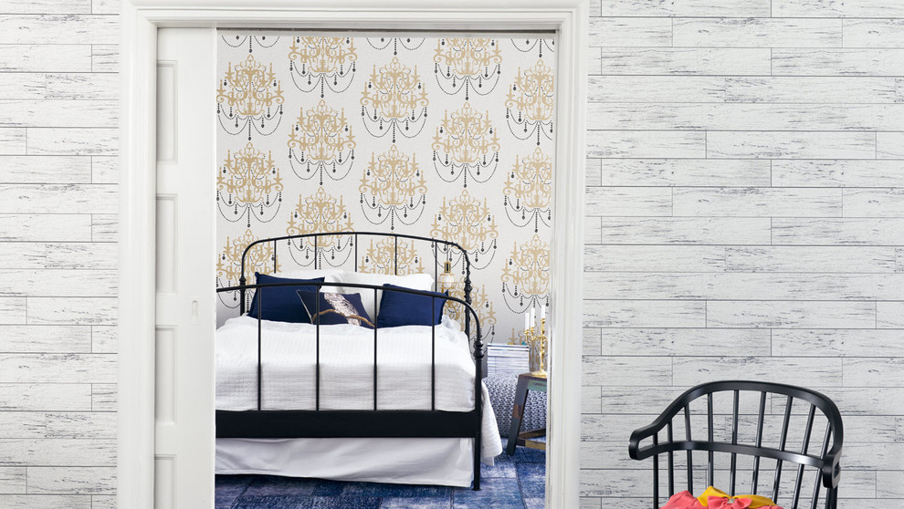 шведские обои в интерьере