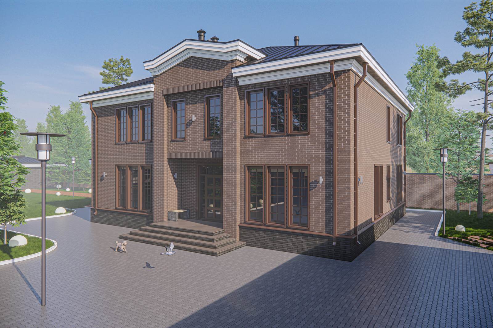 Жилой дом с гаражным комплексом