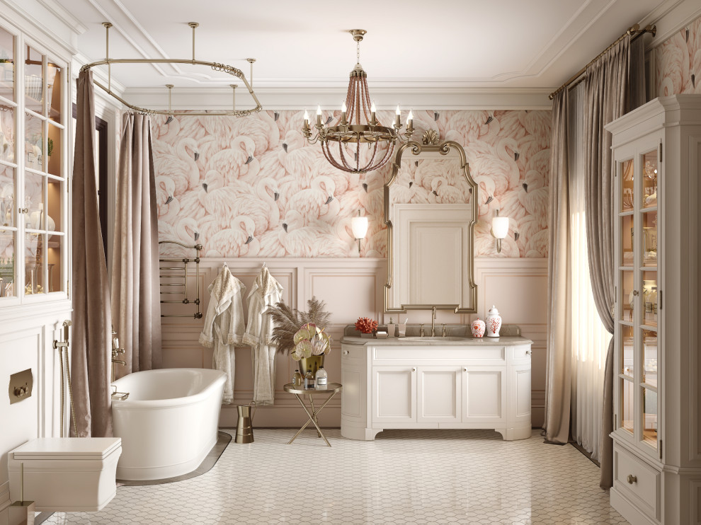 Фламинговая ванная