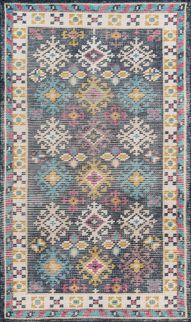 Momeni Ophelia Hand Knotted Wool and Cotton Area Rug, Multi, 2'x3'