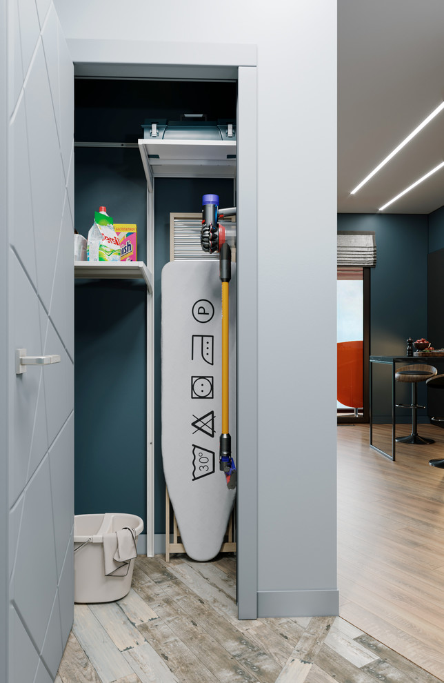 Однокомнатная квартира для холостяка. Технический шкаф в прихожей