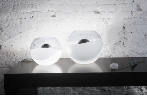 Oceana Table Lamp in White / Transparent
