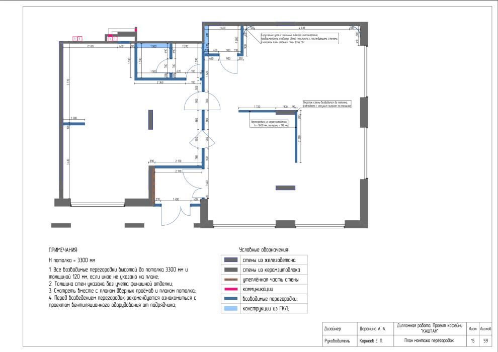 Рабочие чертежи к проекту "КАШТАН"