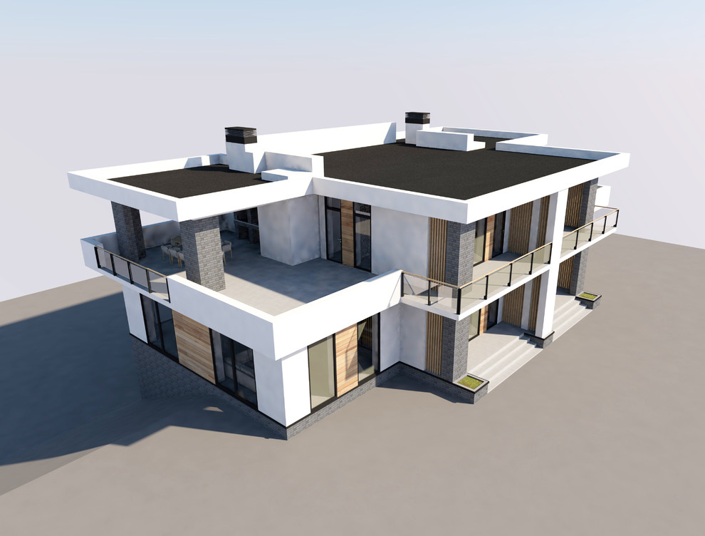 Загородный дом в стиле Хай-тек.