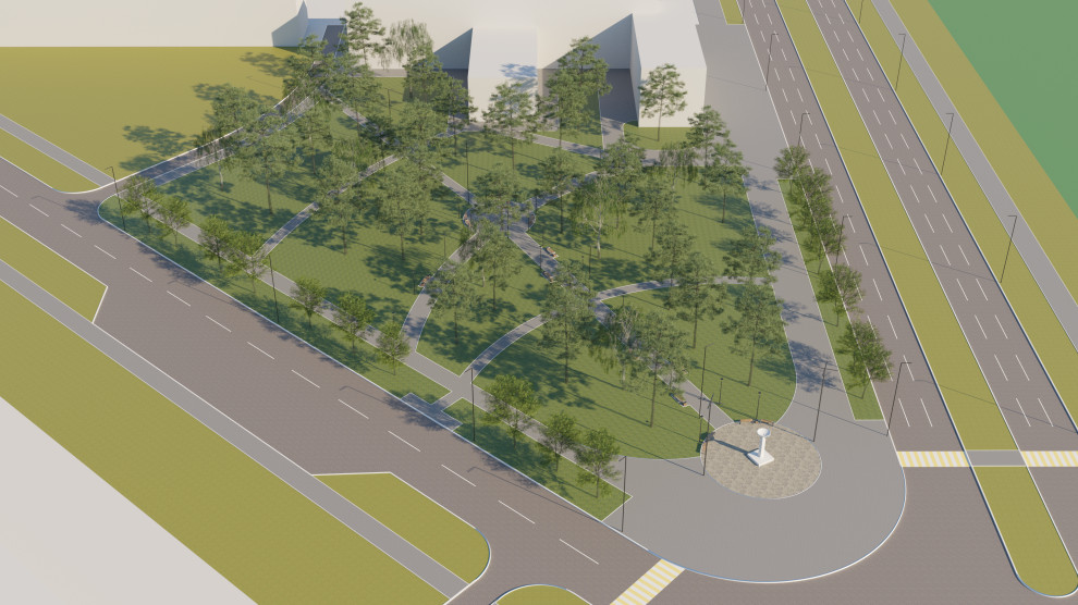 Сквер медиков на ул.Гагарина