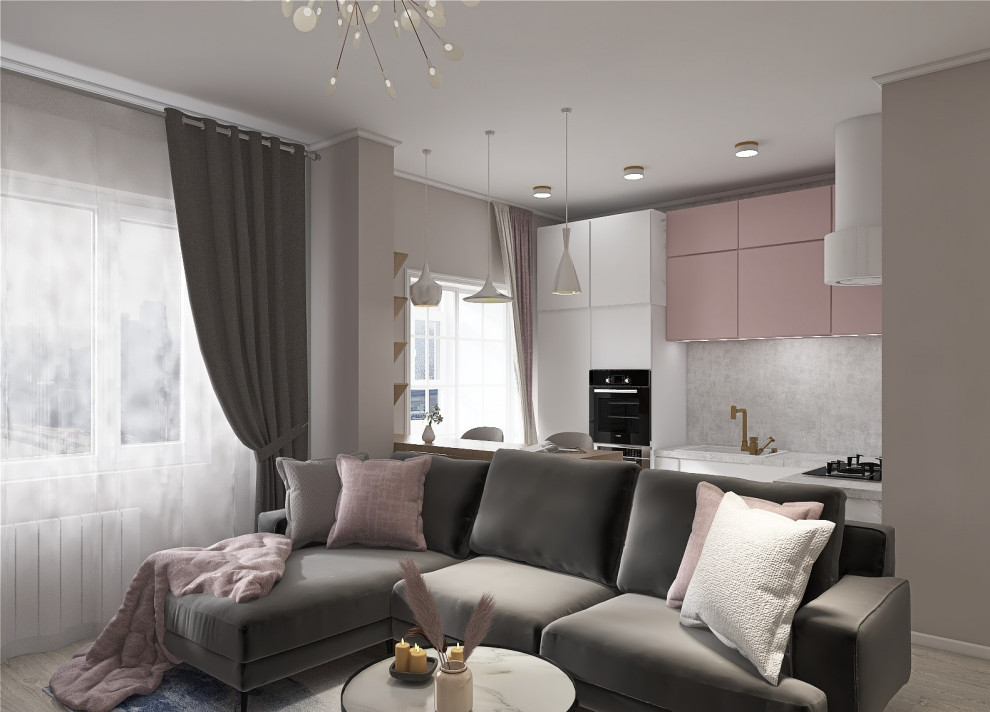 Кухня-гостиная для молодой творческой девушки