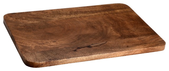 The Mascot Hardware 18'' x 10'' Corner Round Wooden Cutting Board