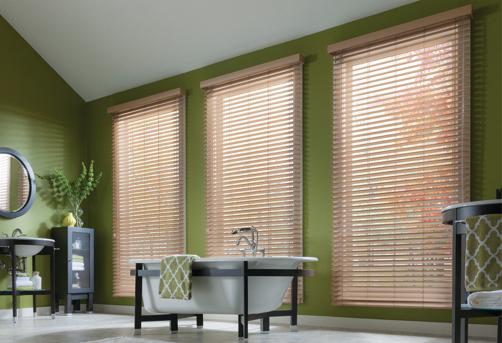WOOD/FAUX WOOD BLINDS - Bathroom - Other - by Shademaker Blinds and More