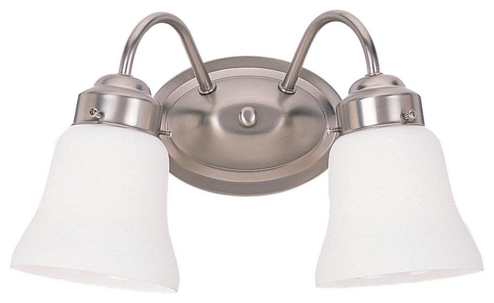 Sea Gull Lighting 44019-962 Sussex 2 Light Wall / Bath Sconce Brushed Nickel