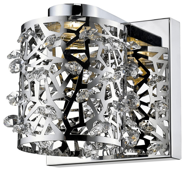 Fortuna 1-Light Wall Sconce In Chrome, 4.720 - Contemporary - Wall ...