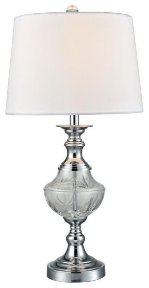 Dale Tiffany SGT17044 Frosted Murray, 1 Light Table Lamp, Chrome