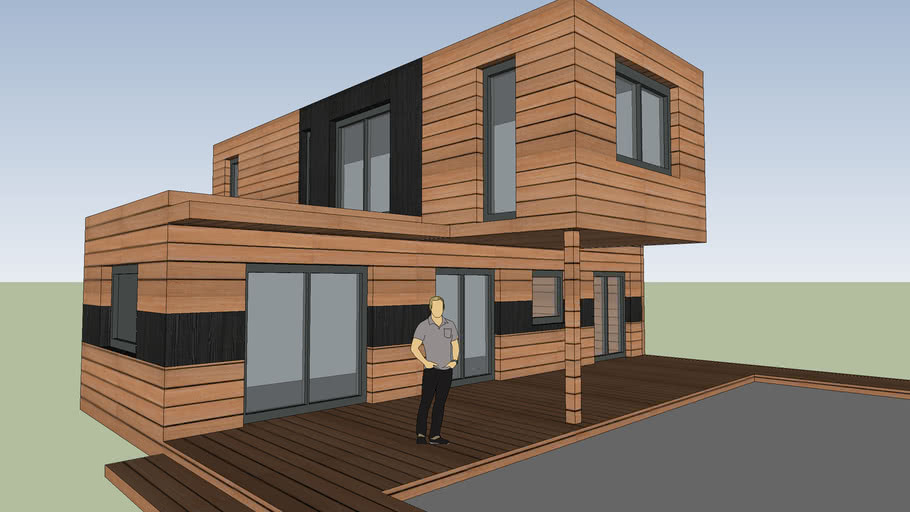 Example of a mountain style home design design in Los Angeles