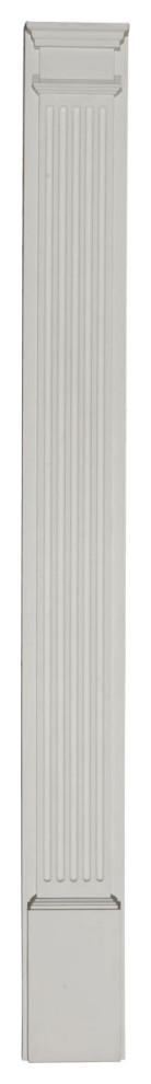 5"Wx90"Hx2"D With 13 3/8" Attached Plinth, Fluted Pilaster, Each