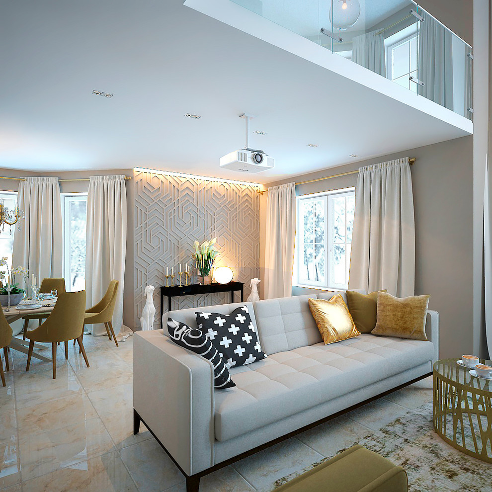 Дизайн интерьера первого этажа дома под Чебаркулем