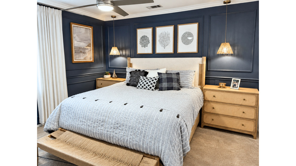 Nautical Lakehouse Master Bedroom