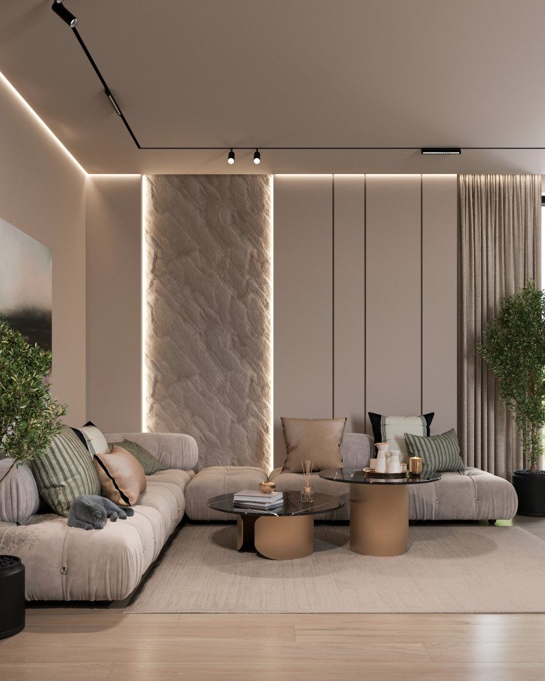 Кухня гостиная в коттедже