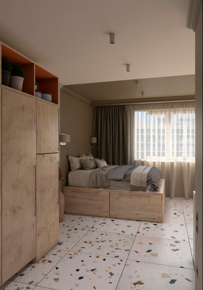 Дизайн-проект интерьера квартиры-студии