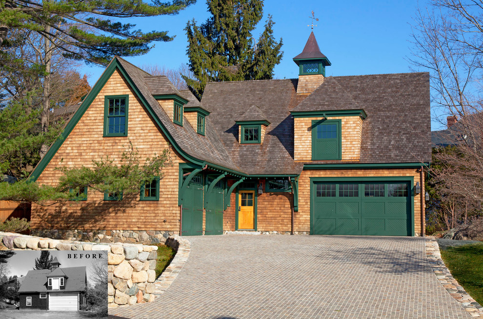 Shingle Style Carriage House Front Elevation Victorian Exterior