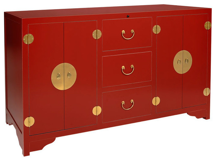 Dynasty Red TV Lift Cabinet