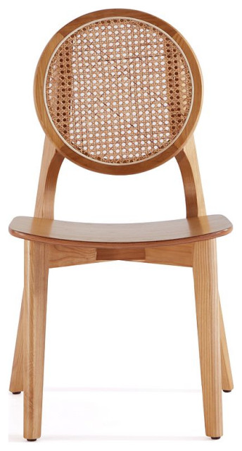 Round Native Chair Versailles Round Dining Chair, Nature Cane Set of 4 - Tropical - Dining ...