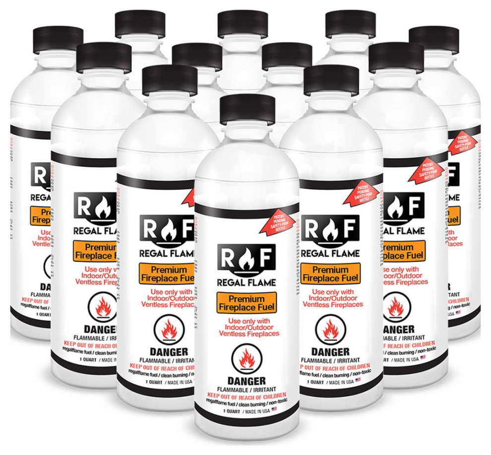 Clean Burning, NonToxic, SMART FUEL 1 Quart Fireplace Fuel 12