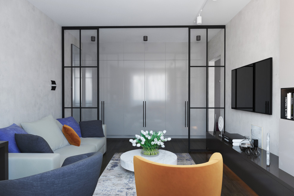 Квартира в нейтральных тонах с яркими акцентами