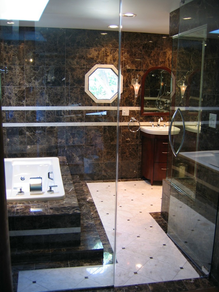 Inspiration for a transitional bathroom remodel in Austin