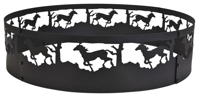 Cobraco Horse Campfire Ring Traditional Fire Pits By Southland Cobraco Horse Campfire Ring