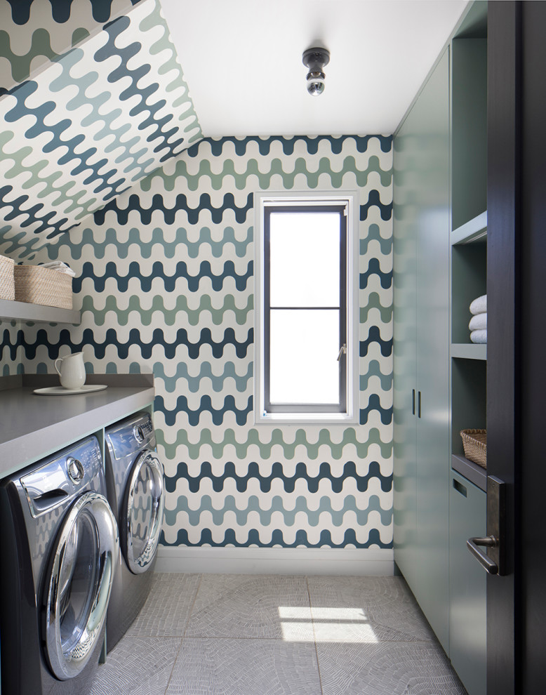 Laundry room - huge transitional laundry room idea in San Francisco