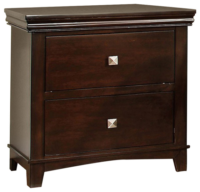 Transitional Nightstand, Espresso Finish Traditional Nightstands And Bedside Tables by Ami