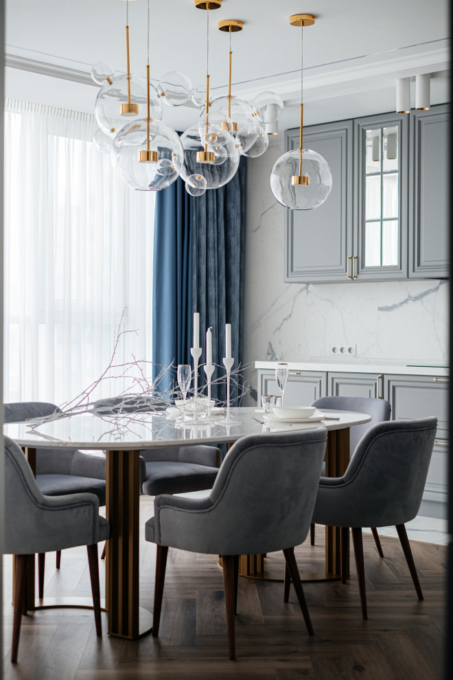 Кухня-гостиная в классическом стиле