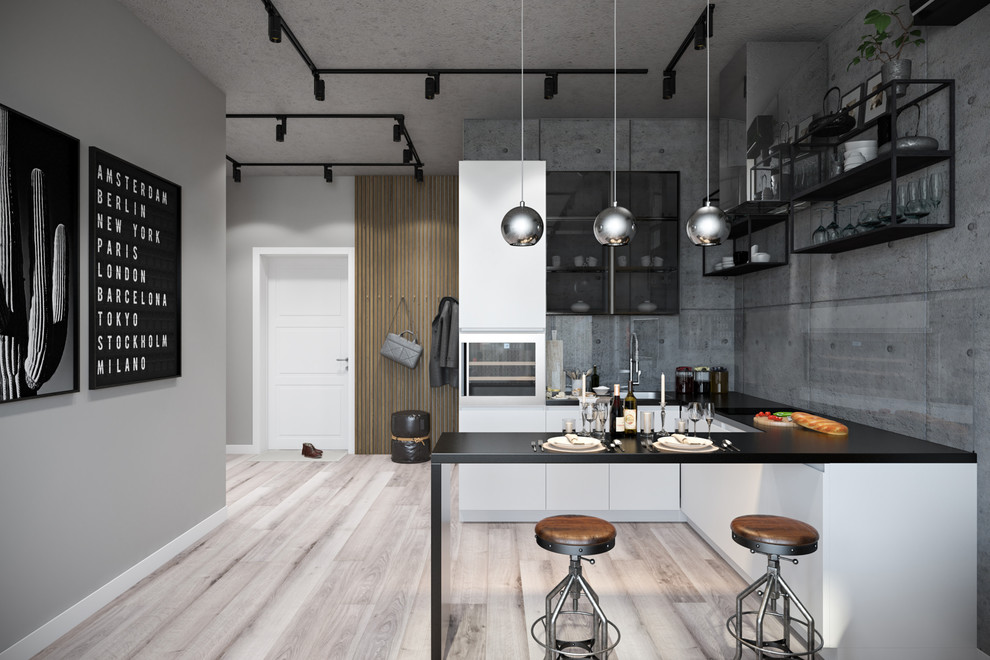 Квартира 57 кв.м. в Тетрис-холл г.Киев в индустриальном стиле