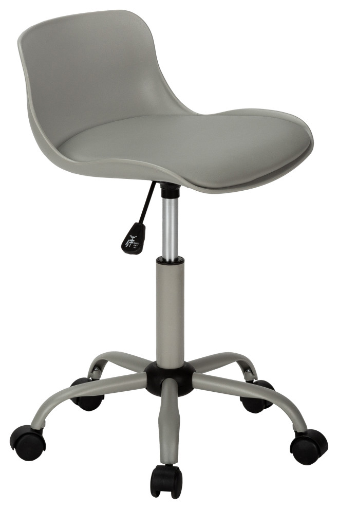 Office Chair, Swivel, Ergonomic, Computer Desk, Work, Juvenile, Metal, White Contemporary