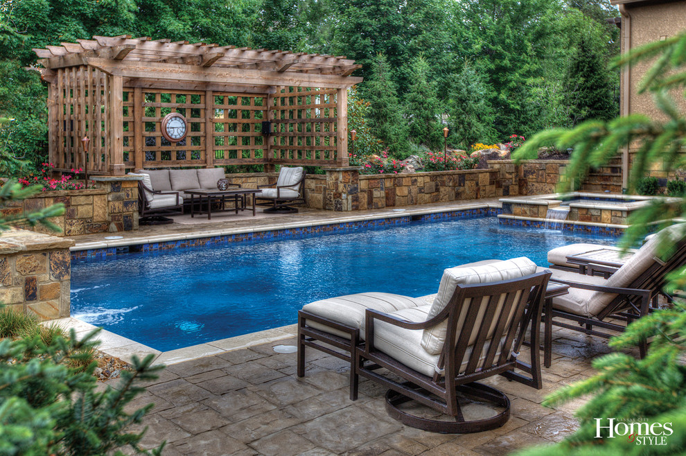 This is an example of a mediterranean pool in Kansas City.