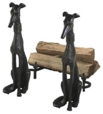 Cyan Lighting 24 Dog Andiron Set Of 2 Canyon Bronze Finish