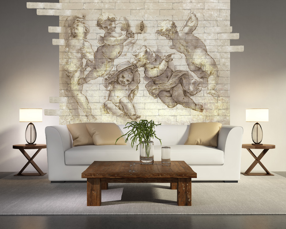 Гипсовый кирпич с принтом