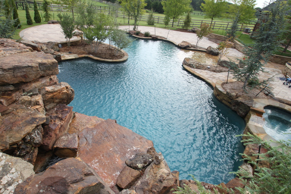 Inspiration for a country pool in Oklahoma City.