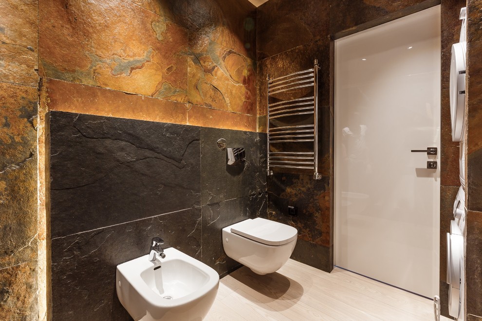 Санузел с использованием натурального кварца