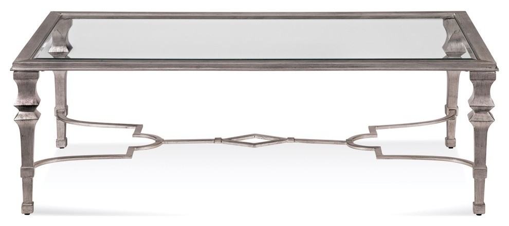 Sylvia Rectangle Cocktail Table Traditional Coffee Tables By Bassett Mirror Co